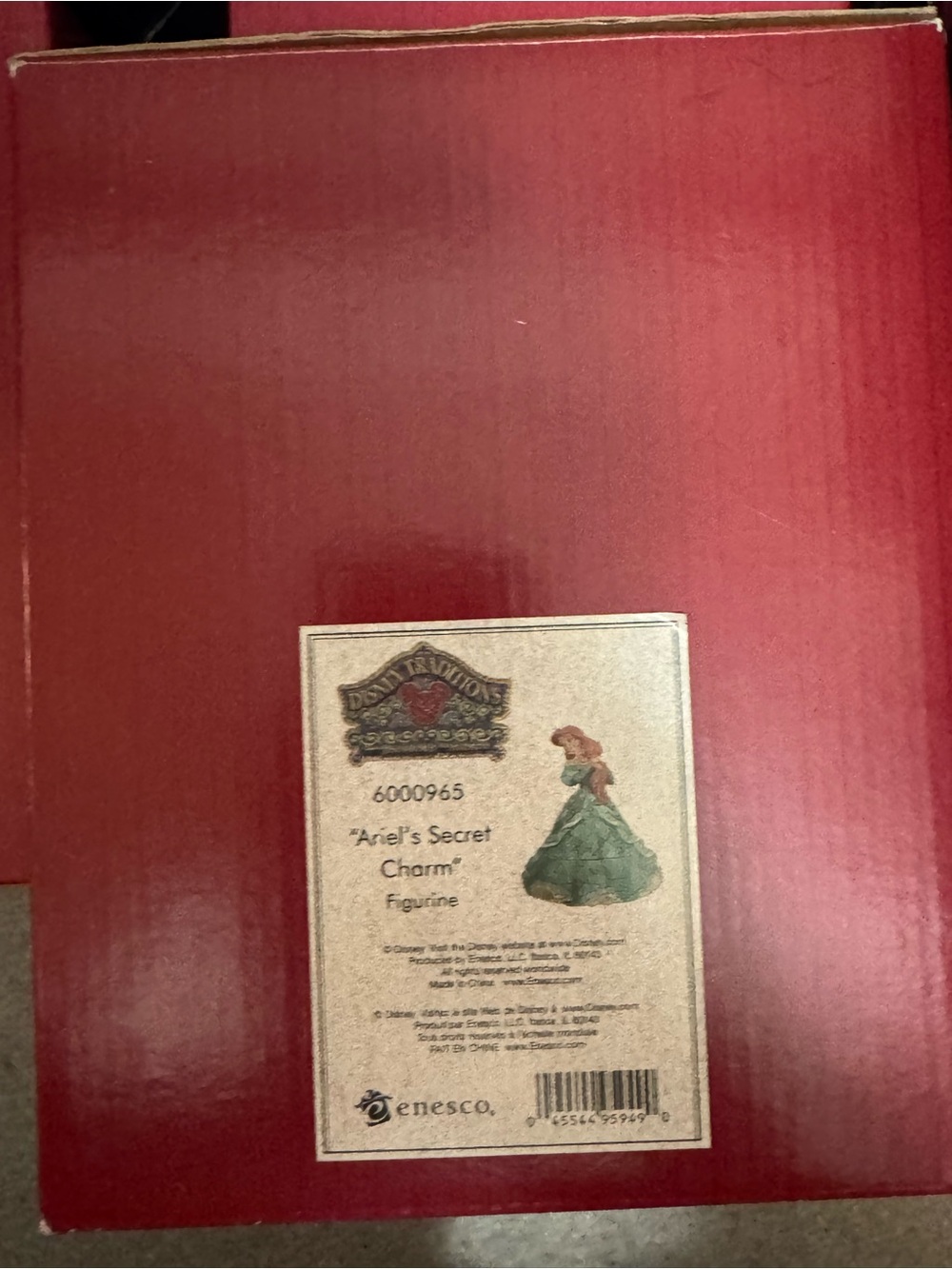 Enesco Disney Ariel Figurine in Green and Red Packaging
